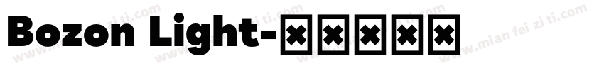 Bozon Light字体转换